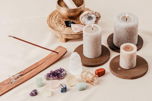 Reiki props candles scent sound