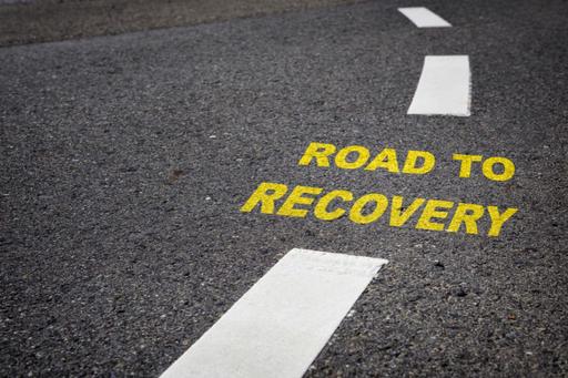 road to recovery written on road