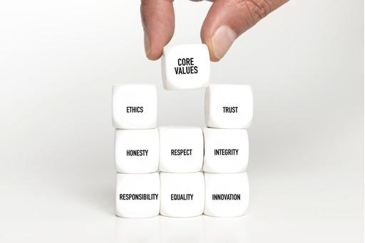 dice detailing core values